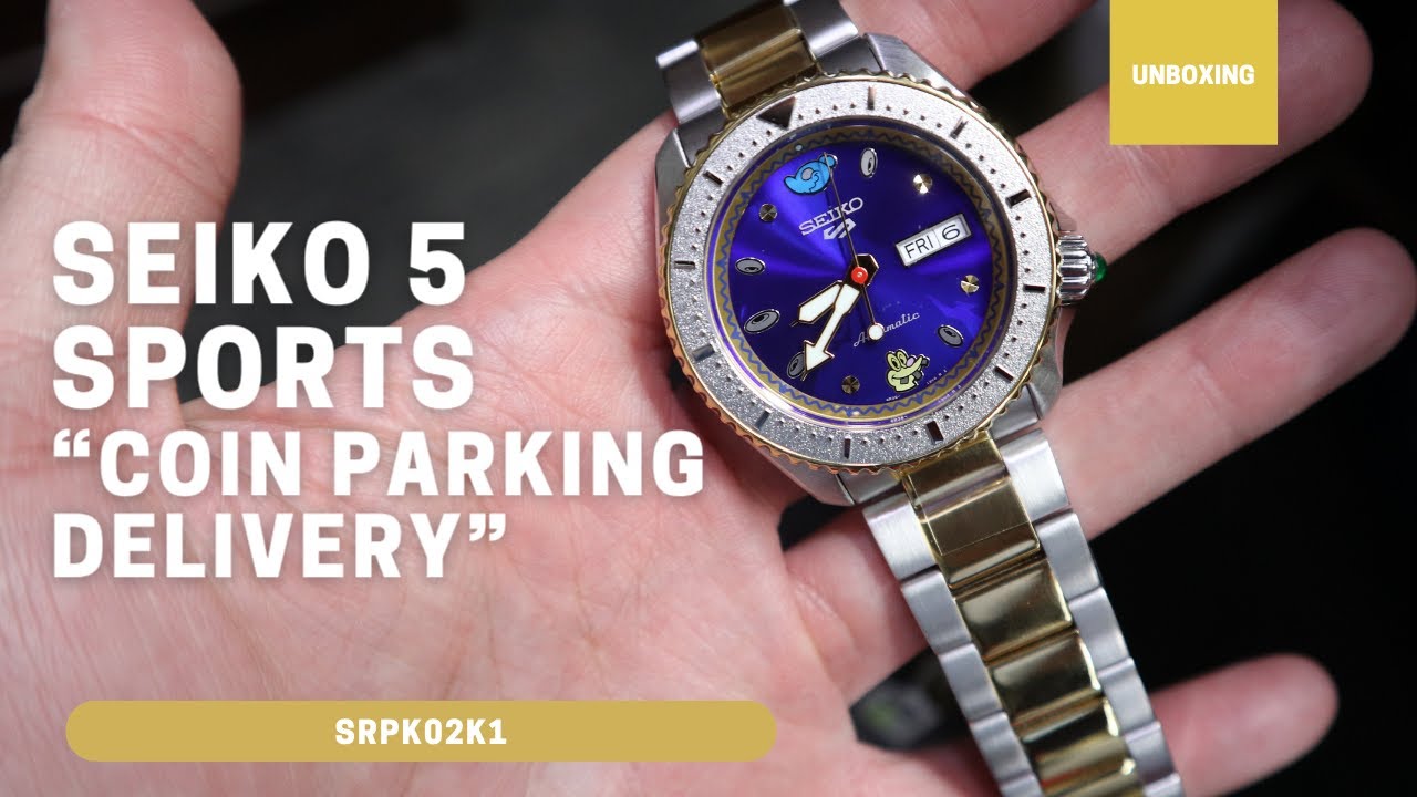 Unboxing Seiko 5 Sports “Coin Parking Delivery” SRPK02K1 - YouTube