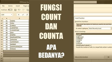Perbedaan Penggunaan Fungsi COUNT dan Fungsi COUNTA
