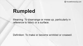 Rumpled Meaning