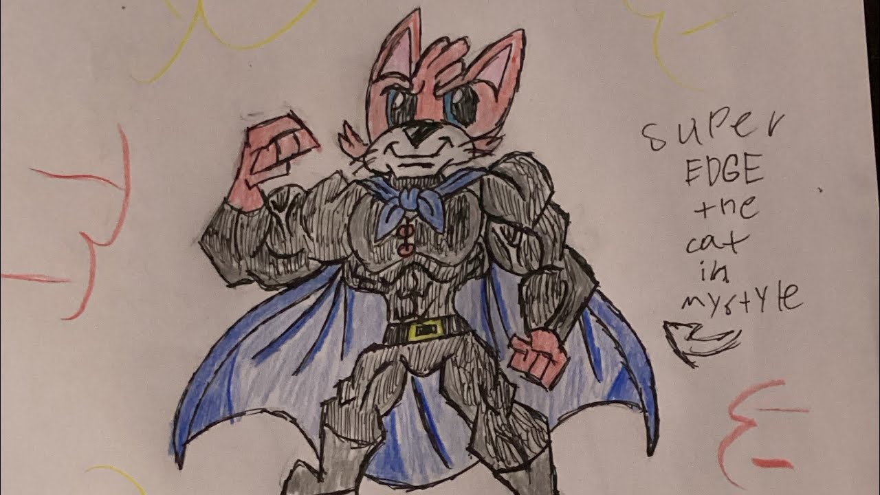 Time lapse drawing of request again edge to Fox, but as a superhero to become super edge