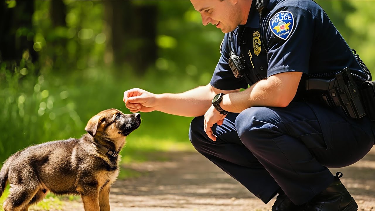 Щенок прошёл весь лес, чтобы найти полицейского — причина растрогала всех