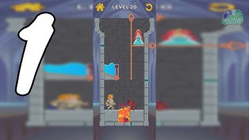 Hero Rescue : Pin Pull - Pull The Pin Puzzle Gameplay Walkthrough #1 (Android, IOS)