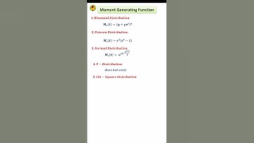Moment Generating Finction #maths #mathshorts #educational