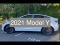 Delivery of June 2021 Tesla Model Y - Test drive, charging and walk around