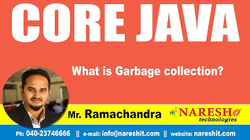 What is Garbage collection? | Core Java Tutorial | by Mr.Ramachandra