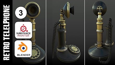 BLENDER CHALLENGE: TEXTURING RETRO TELEPHONE (PART 3)