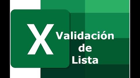 Excel. Píldoras Formativas: Validación de Lista