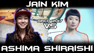 Jain Kim VS Ashima Shiraishi  IFSC Climbing World Cup Arco  Climbing Comparison