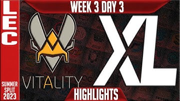 VIT vs XL Highlights | LEC Summer 2023 W3D2 | Team Vitality vs Excel