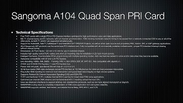 Sangoma A104 Quad Span PRI Interface Card Overview