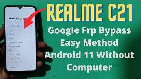 Realme C21 Frp Bypass Android 11 | How To Google Bypass Realme C11 | Without Pc Easy Method