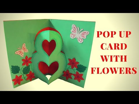 pop-up-card-with-flowers-how-to-make-card-very-easy---hand-made