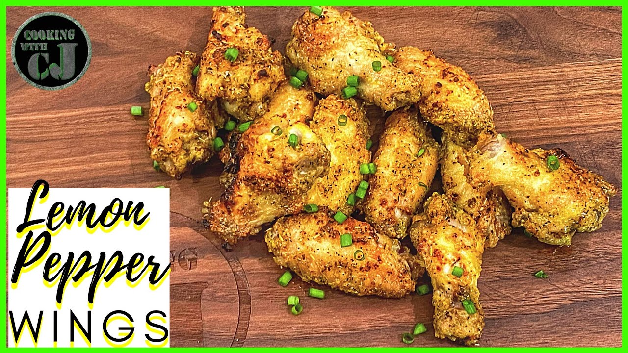 Air Fryer Chicken Wings (Lemon Pepper) - Downshiftology