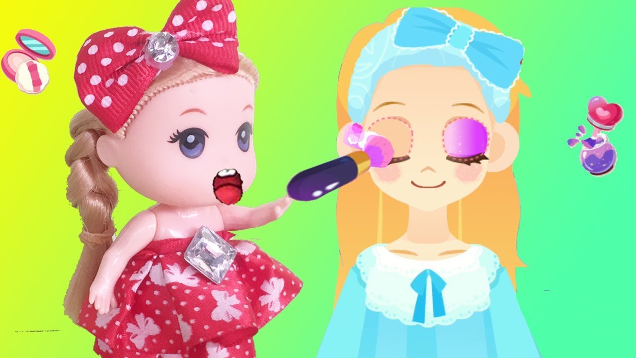Búp Bê Trang Điểm Cho Công Chúa Bé Na Dự Tiệc Sinh Nhật Trò Chơi Trẻ Em -  Youtube