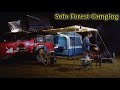 Solo camping in forest with cozy camping setup  forest camping in india