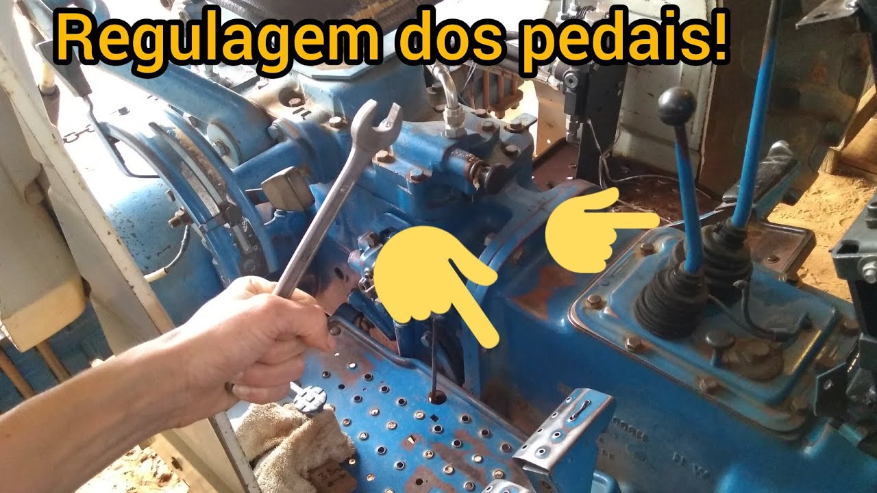 Como regular os pedais de freio e embreagem dos tratores Ford, e qual a folga dos pedais?
