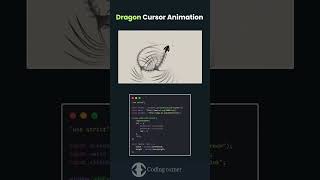 Dragon Cursor Animation using HTML CSS JavaScript #coding #programming #frontend #viral #shorts