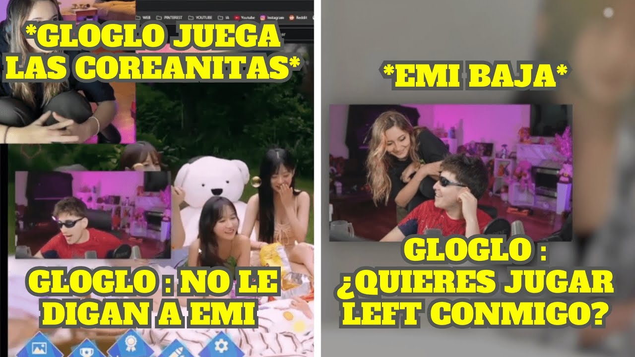 EMIKUKIS DESCUBRE A GLOGLO JUGANDO LAS COREANITAS Y BAJA A PARCHARLO