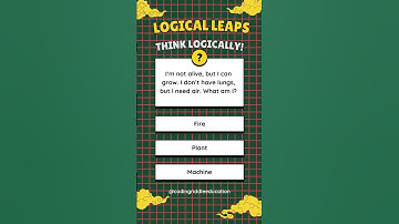 I’m Not Alive, But I Can Grow! Can You Solve This Riddle?#LogicalLeaps #LogicalThinking  #mindgames