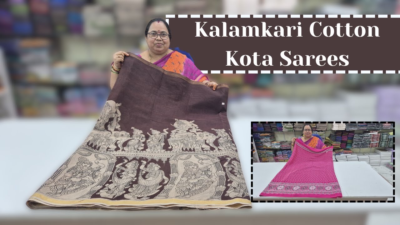 Kalamkari Cotton Kota Sarees | Offer Model Silk Sarees || Wholesale Shop || GSR HANDLOOMS