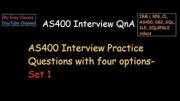 AS400 Interview Practice Questions with four options-Set 1