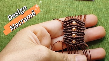 Design para Pulseira Macramê Parte 1  - Tutorial Passo a Passo ✨