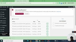 5) All in one wp migration Backup files in control panel