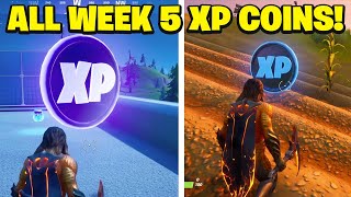 All Week 5 XP Coins LOCATIONS IN FORTNITE SEASON 3 Chapter 2