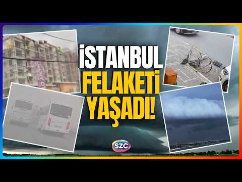 İstanbul'dan Akılalmaz Görüntüler! Kabusu Yaşadı! Çatılar Uçtu Uçaklar Havada Kaldı!