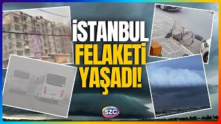 İstanbuldan Akılalmaz Görüntüler Kabusu Yaşadı Çatılar Uçtu Uçaklar Havada Kaldı