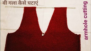 How to decrease V neck /armhole in gents sweater for XL/XXL #magicalloops #knitting #youtube