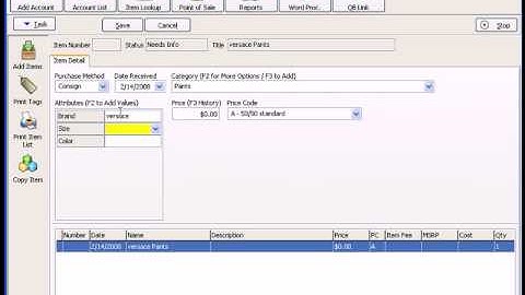 Entering Items - Liberty4 Consignment - Part 1
