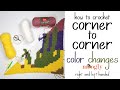 Comment crocheter changements de couleur dun coin  lautre droitier