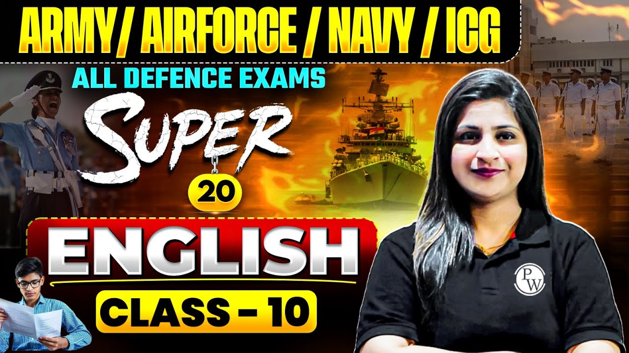 English | Army, Airforce, Navy, ICG | Super 20 Class For All Defence Exams | Day - 10