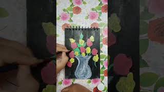 Flowers In A Vase Paint It With Kr Carvings Gouache Art