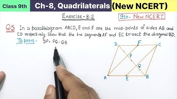 Class 9th Chapter 8 Quadrilaterals Exercise 8.2 Question 5 Maths new NCERT | Class 9 Ex 8.2 Q5 cbse