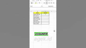 Fungsi rumus Unique dan Countif - Excel Pemula #belajarexcel #exceltutorial
