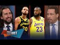 Lakers fall to Kings, LeBron injures ankle, Warriors stomp Bucks, KAT out | NBA | FIRST THINGS FIRST