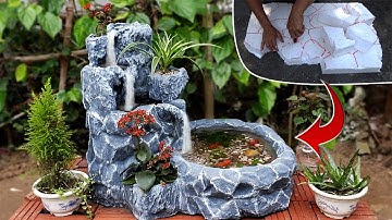 Cách Làm Bể Cá - Thác Nước Đơn Giản Mà Đẹp Từ Xốp và Xi măng