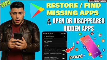 How To Restore Missing Apps On Samsung/Android || Find Missing/Disappeared Apps || Open Hidden Apps