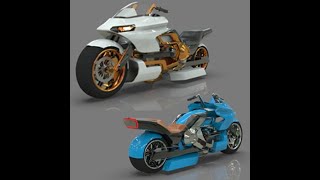 Conceptual motorcycle 3D screenshot 2