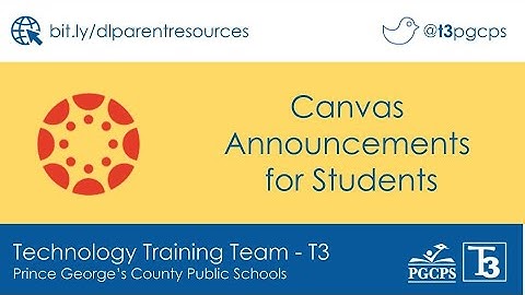 PGCPS Canvas Announcements for Students