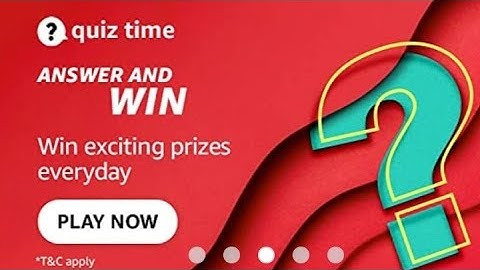 Amazon Daily Quiz Answers Today | Amazon Quiz Answers Today | 03 December 2021