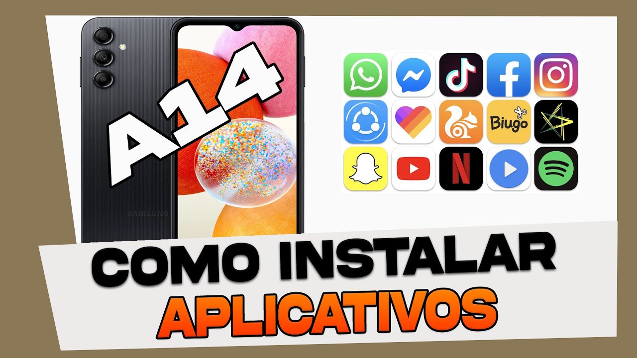 Como Instalar Aplicativos no Samsung Galaxy A14 - YouTube