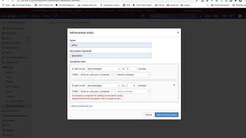 Create escalation policy