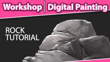 How to Paint Rocks in Photoshop - Digital Painting Workshop