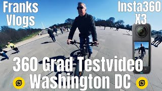 Achtung Testvideo Insta360 X3 Bike 360 Grad Washington DC 🇺🇸 wichtig in 4k schauen