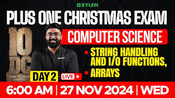 Plus One Christmas Exam Computer Science | String Handling And I/o Functions , Arrays