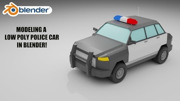 Blender Modeling - Low Poly Police Car - Timelapse