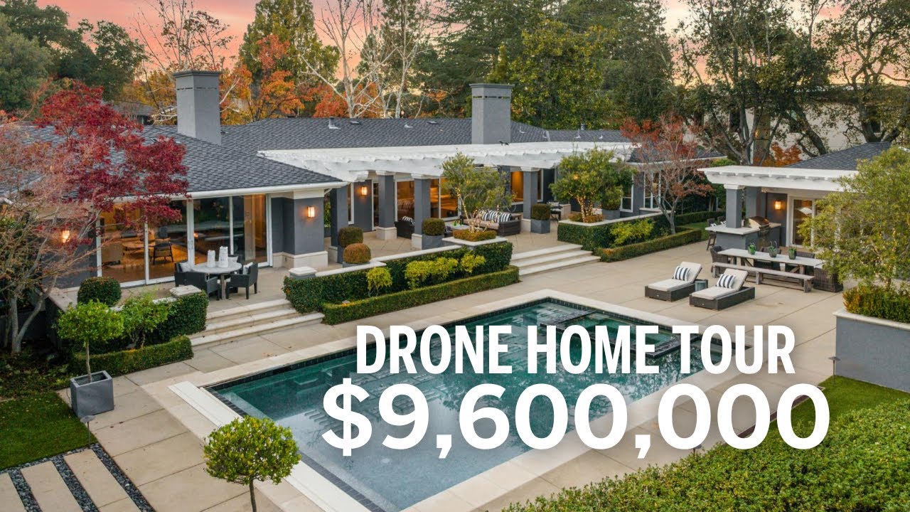 Drone Flying Through $9.6M Los Gatos Estate | 16140 Matilija Drive, Los Gatos